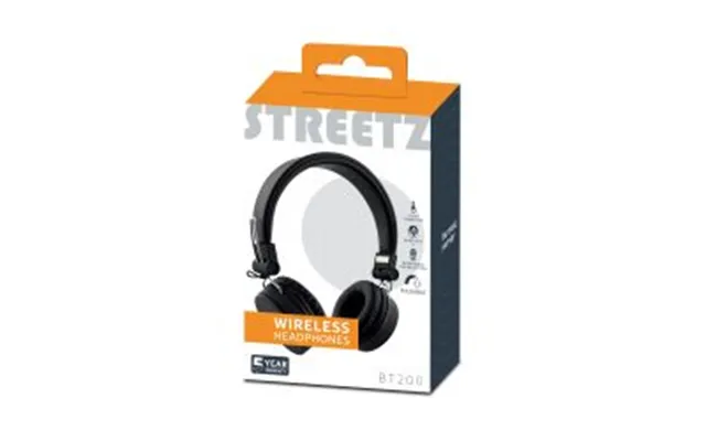 Streetz Foldable On-ear Bt Headsets, 3,5 Mm, Black - Earphone product image