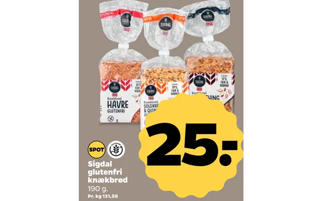 Sigdal gluten crispbread product image