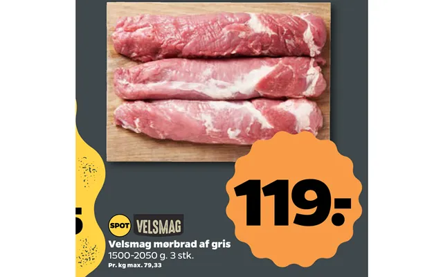 Palatability tenderloin of pig product image