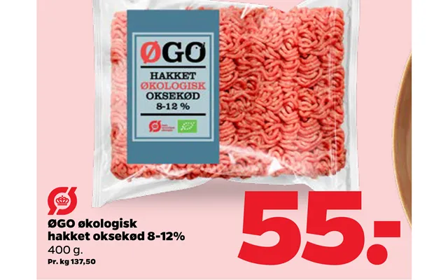 Øgo Økologisk Hakket Oksekød 8-12% product image