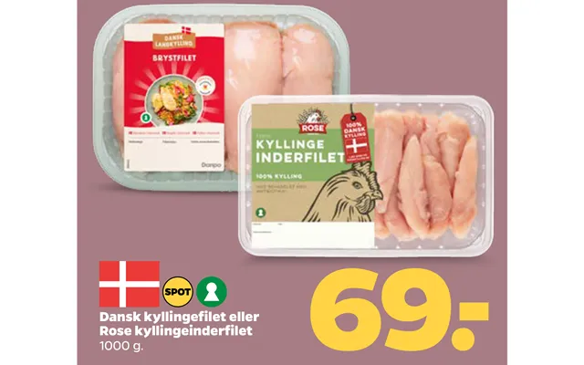 Danish chicken fillet or rose kyllingeinderfilet product image