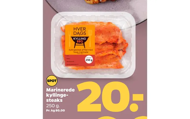 Marinated kyllingesteaks product image