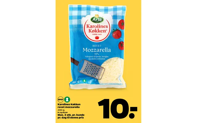 Karolines kitchen grated mozzarella product image
