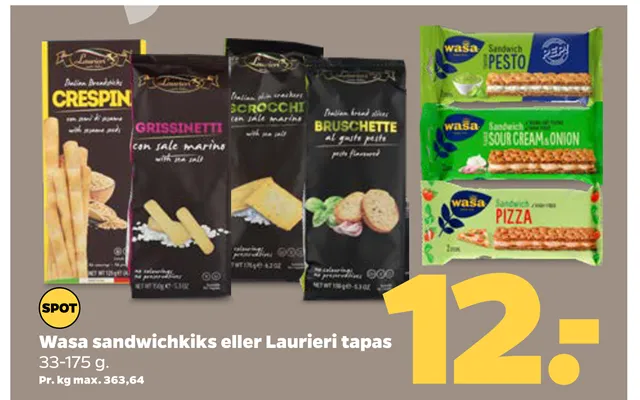 Wasa sandwichkiks or laurieri tapas product image