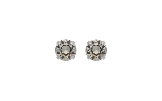 Classic Stud Øreringe Greige Rhodium