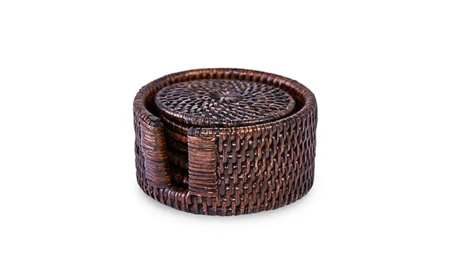 Cognac Glasbrikker Rattan 6-pak