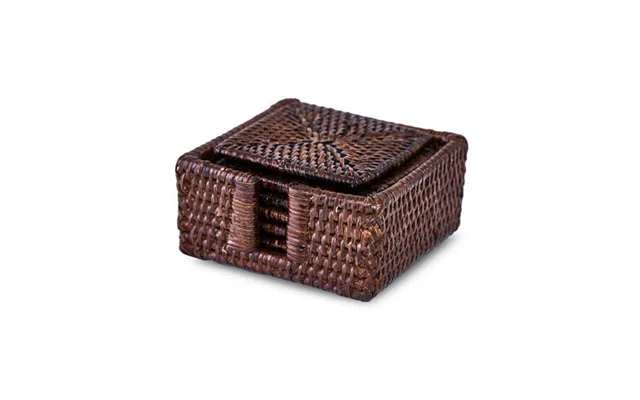 Cognac Glasbrikker Rattan 6-pak