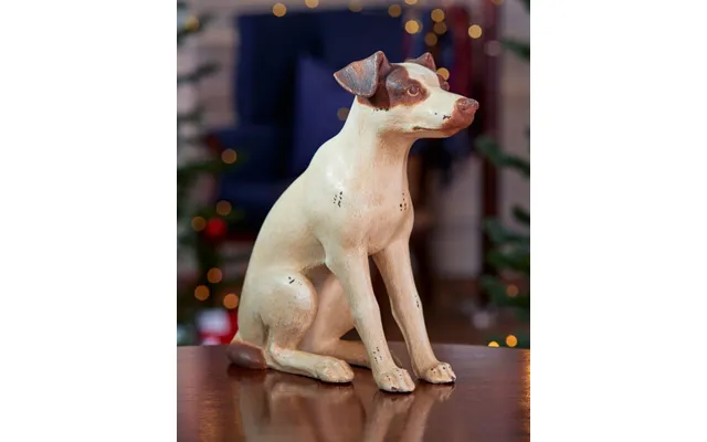 Jack Russell Doorstop Off-white