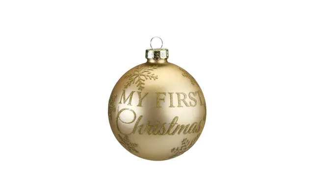 My First Christmas Julekugle I Guld 8cm