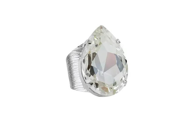 Perfect Drop Ring Crystal Rhodium