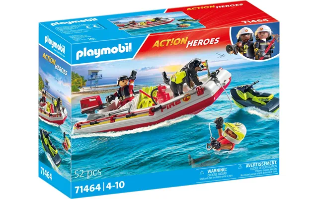 Playmobil Action Heroes Fireboat With Water Scooter 71464 product image