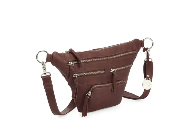 Kollektionsprøve. Style Nagasaki I Smukt Mørkebrunt Læder. Uimodståelig Bumbag Taske Med Mange Rum Og Lommer