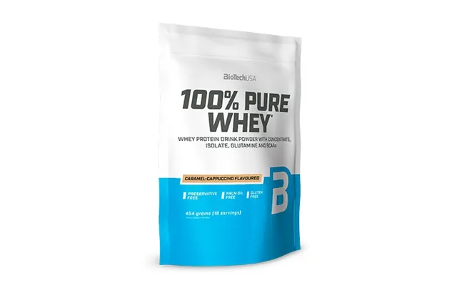 100% Pure Whey Protein Pulver Caramel-cappuccino - 454 Gram