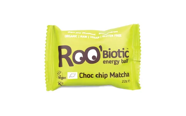 Roobiotic Energibombe Chock Chip Matcha Økologisk - 22 Gram