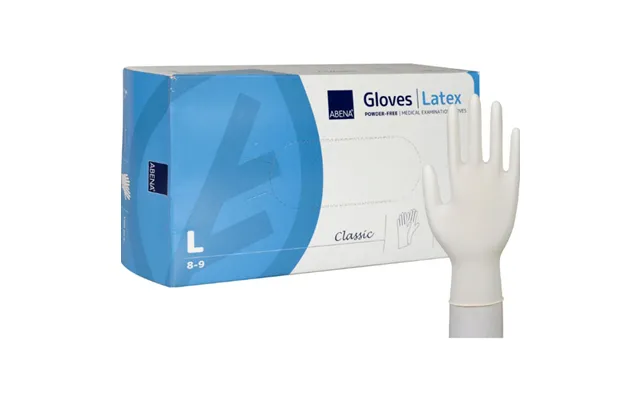 Abena Classic Pudderfri Latexhandsker, Str. Large - 100 Stk. product image