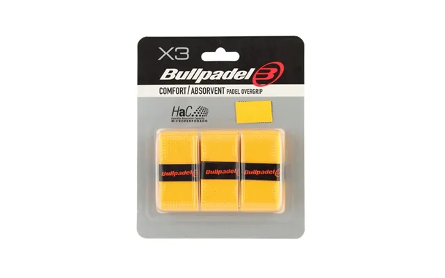 Bullpadel Comfort Absorvent Padel Overgrip Gul - 3 Pak