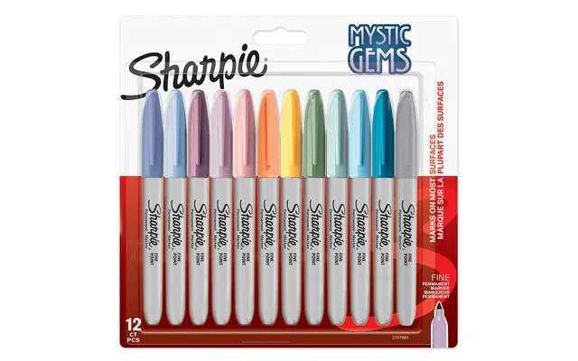 Sharpie Fine Marker Mystic Gems Sæt 12 Stk