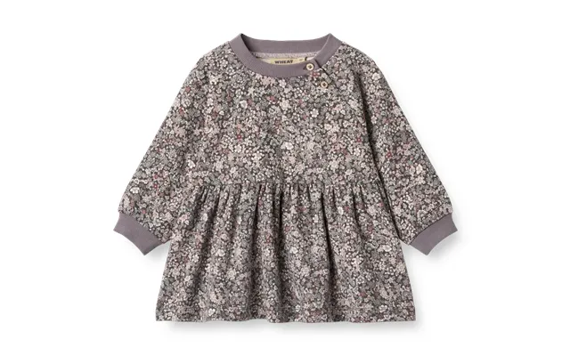 Dorthea Jersey Kjole - Purple Stone Flowers