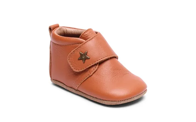Hjemmesko, Velcro Star - 66 Cognac