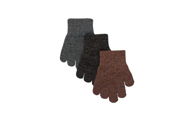 Magic Handsker 3 Pak Med Lurex - Antrazite
