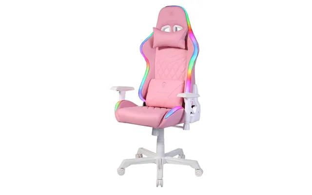 Deltaco Gaming Pink Line Pch90 Gaming Chair With Full Rgb Lightning - Pink