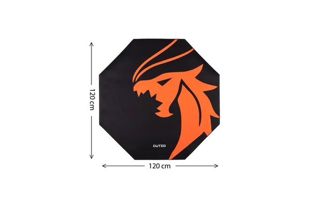 Dutzo Pyro Gaming Floor Mat - Sort Orange