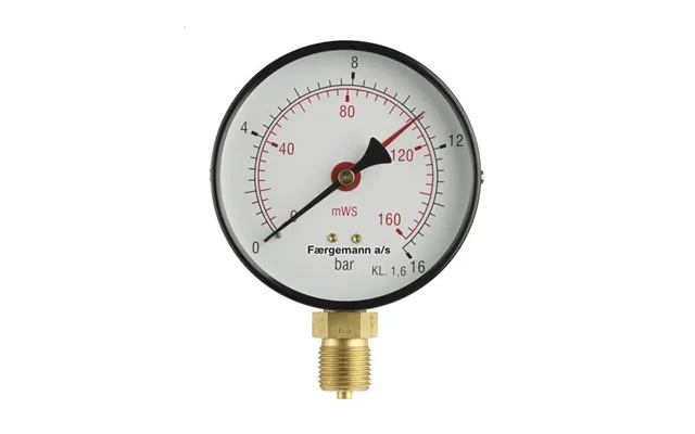 Erik Færgemann Manometer 1 2xø80 0-10 Bar 0-100 Mvs - Nedadrettet Studs
