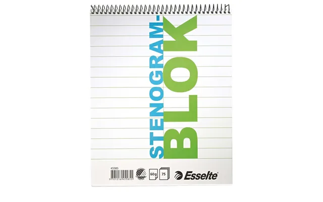 Esselte Stenogramblok 75 Ark Med Midterstreg