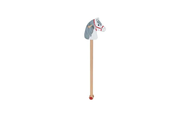 Goki Wooden Hobby Horse White With Gray Mane