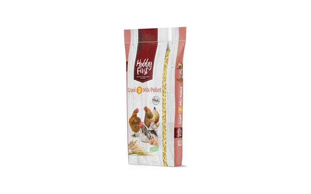 Hobby First Grani 3 Mix Pellet Fuldfoder Til Æglæggende Høns 20kg