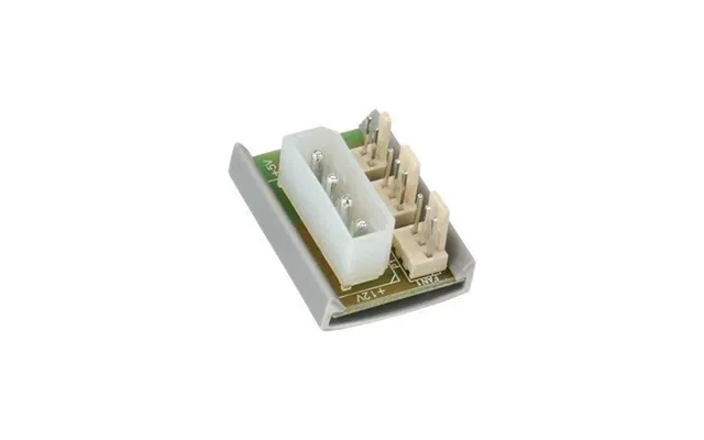 Inline Pc Fan Multi Power Port Adapter Molex 5.25 To X 2 Fan Power