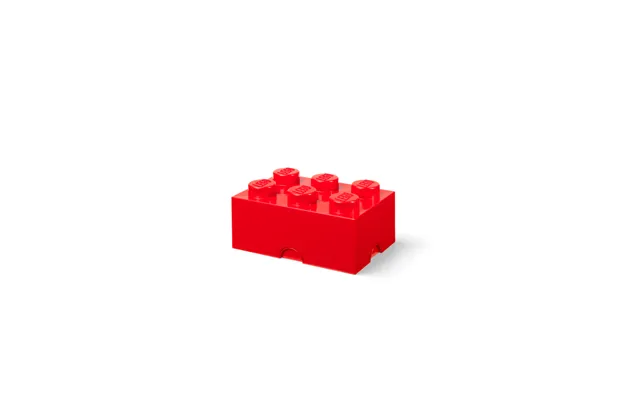 Lego Storage Brick 6 - Red