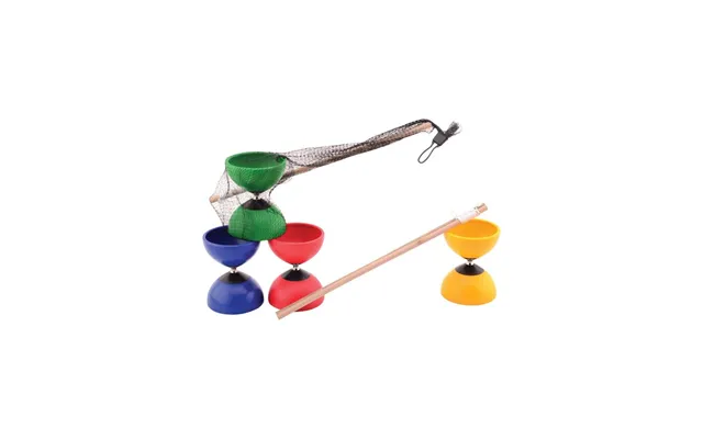 Outdoor Fun Diabolo Colored With Wooden Sticks Assorted