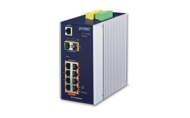 Planet Industrial 8-port 10 100 1000t 802.3at Poe 2-port 1g 2