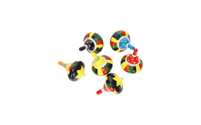 Playwood Wooden Spinning Top Colour Ø 3.5cm Assorted