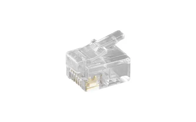 Pro Rj12 Modular Plug For Flat Cables 6-pin 10pcs - Transparent