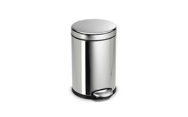 Simplehuman 4,5l Rund Pedalspand - Poleret Stål
