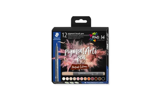 Staedtler Brush Pen Pigment Portræt 12st Ass