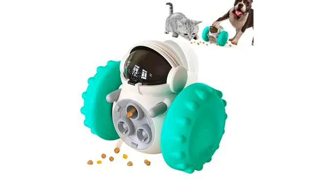 Interaktiv Robot Foderdispenser - Sjov For Både Hunde Og Katte
