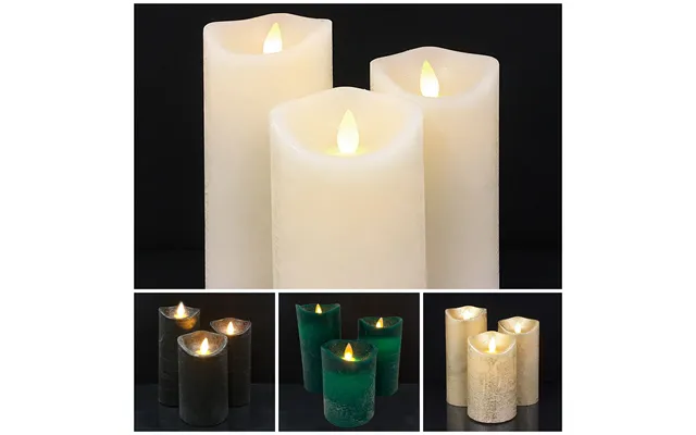 Led Blok Stearinlys - Rustik
