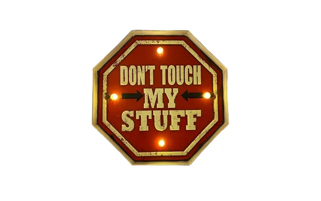 Retro Skilt Dont Touch Med Lys