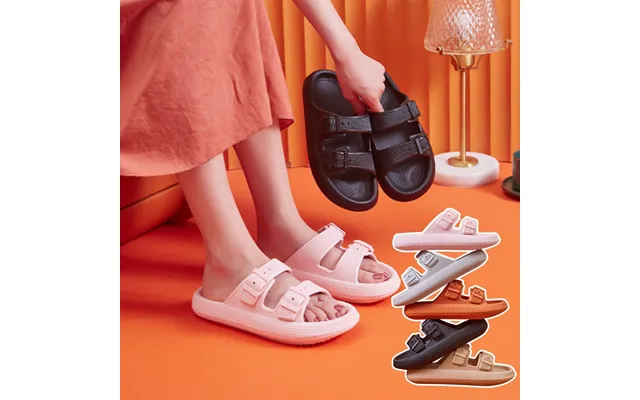 Slippers Tøfler M Spænde - Bløde & Skridsikre I Flotte Farver Kendt Som Happy Flops