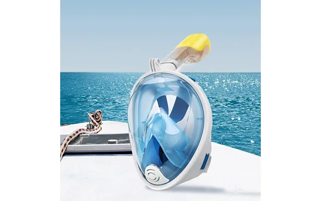 Snorkelmaske Til Børn Og Voksne Med Snorkel Og 180 Graders Udsigt - Sort L Xl
