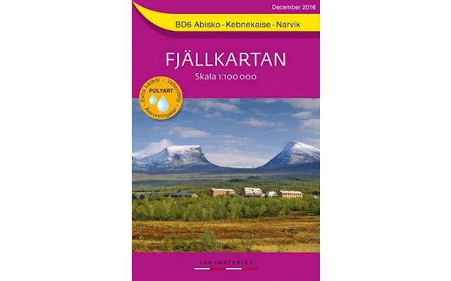 Abisko-kebnekaise-narvik 1 100 000 Polyart - Fjällkartan Bd 06