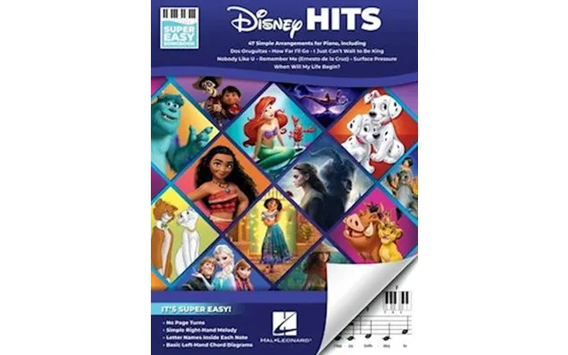 Disney Hits - Super Easy Songbook 47 Simple Arrangements For Piano With Lyrics
