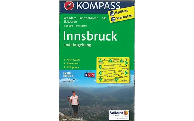 Innsbruck Und Umgebung*, Kompass Wandern-, Fahrrad- Und Skitouren Karte 036 - Mair-dumont Kompass