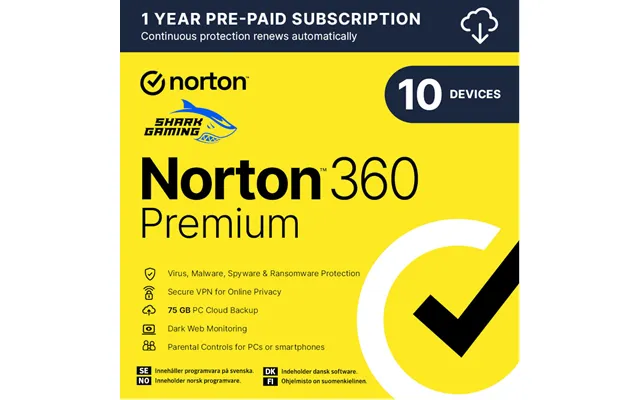 Norton 360 Premium 10 Enheder 1 År
