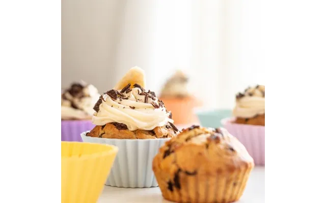 Muffinsforme I Silikone - 6-pak Pastelfarver 2 Dl Forme