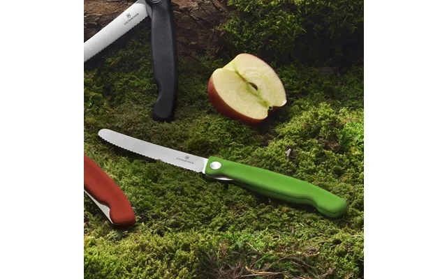 Sammenfoldelig Picnic Kniv Med Takket Klinge - Grøn