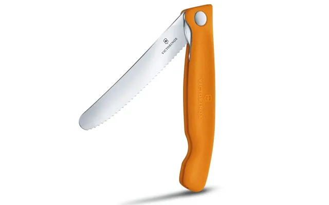 Sammenfoldelig Picnic Kniv Med Takket Klinge - Orange